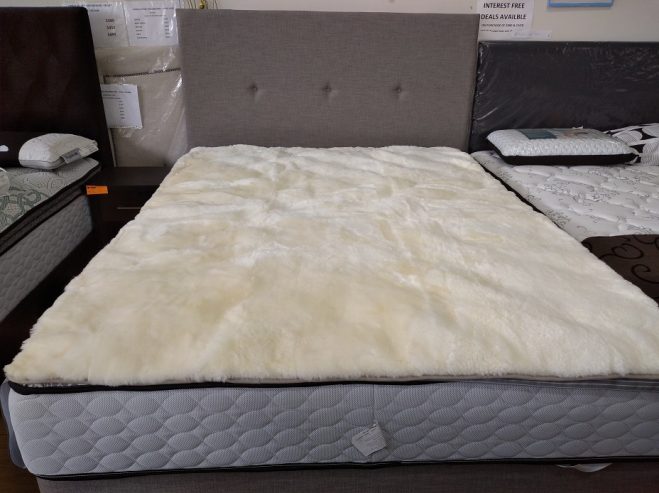 Genuine sheepskin mattress rug / topper