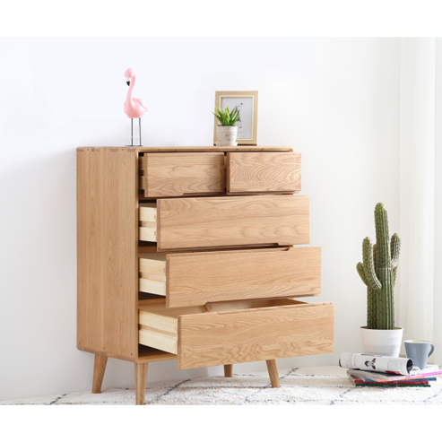 Berlin solid oak 5 Drawer Tallboy