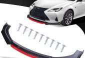 Universal Front Splitter (Gloss Black/Red) – All Makes/Models