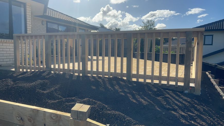 Deck pavers concrete way of Garden Landscape