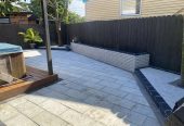 Deck pavers concrete way of Garden Landscape