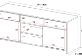 Entertainment Unit / TV Unit – UTAH – Holds upto 75″ TV – 3 colour choices