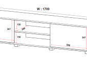 Entertainment Unit / TV Unit – TEXAS – Holds upto 85″ TV – 3 colour choices