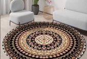 Colorful Persian Style Round Carpet Retro Living Room Bedroom Non-slip Floor Mat