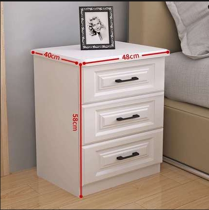 Solid wood bedside cabinet 480x400x580mm