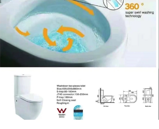 Toilet Suite – BTW Lydon Rimless Flushing – A3970