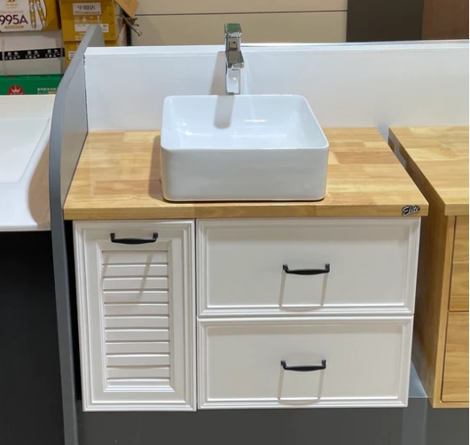 Vanity – Elite Series Pinewood – 100% Water Proof 800mm white