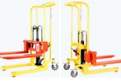 Small 400kg high lifting pallet stacker hand manual forklift