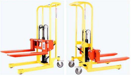 Small 400kg high lifting pallet stacker hand manual forklift