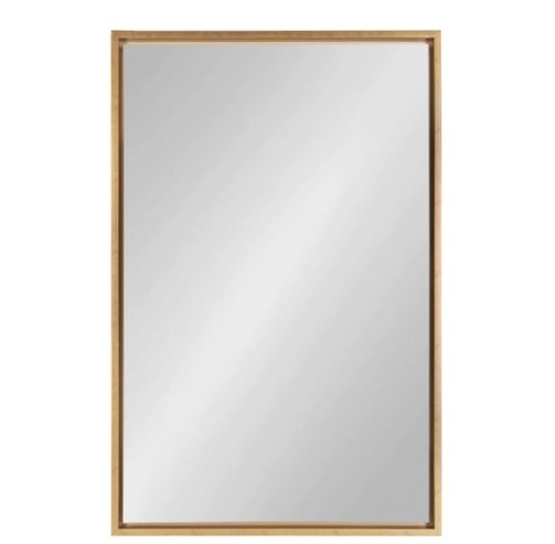 Bathroom Mirror for Wall with Golden Metal Frame 600x800mm