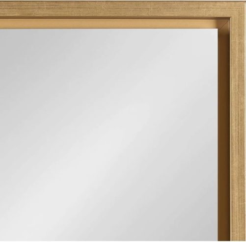 Bathroom Mirror for Wall with Golden Metal Frame 600x800mm