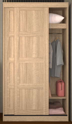 Wardrobe – Free Standing – Sliding Door – 2 colour choices