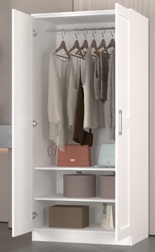 Wardrobe – Free Standing – 2 Doors – 2 Colour options