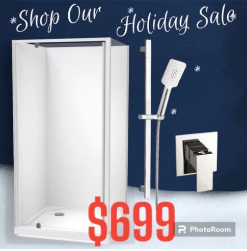 *Christmas Value Package*-No.3-900x900mm 2 side shower box set +shower mixer set