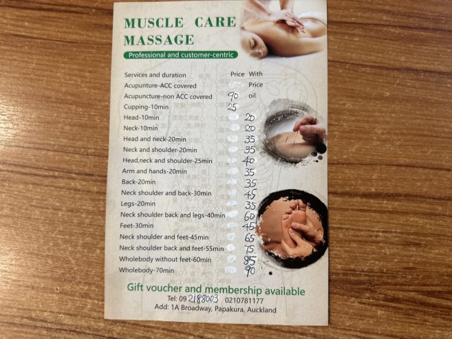 Muscle care massage