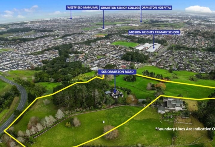 4 beds 2 baths house on 4.3571ha section, 0.7 km to Mission Heights Primary School, Live, Hold or Develop, 568 Ormiston Road, Flat Bush, Auckland
