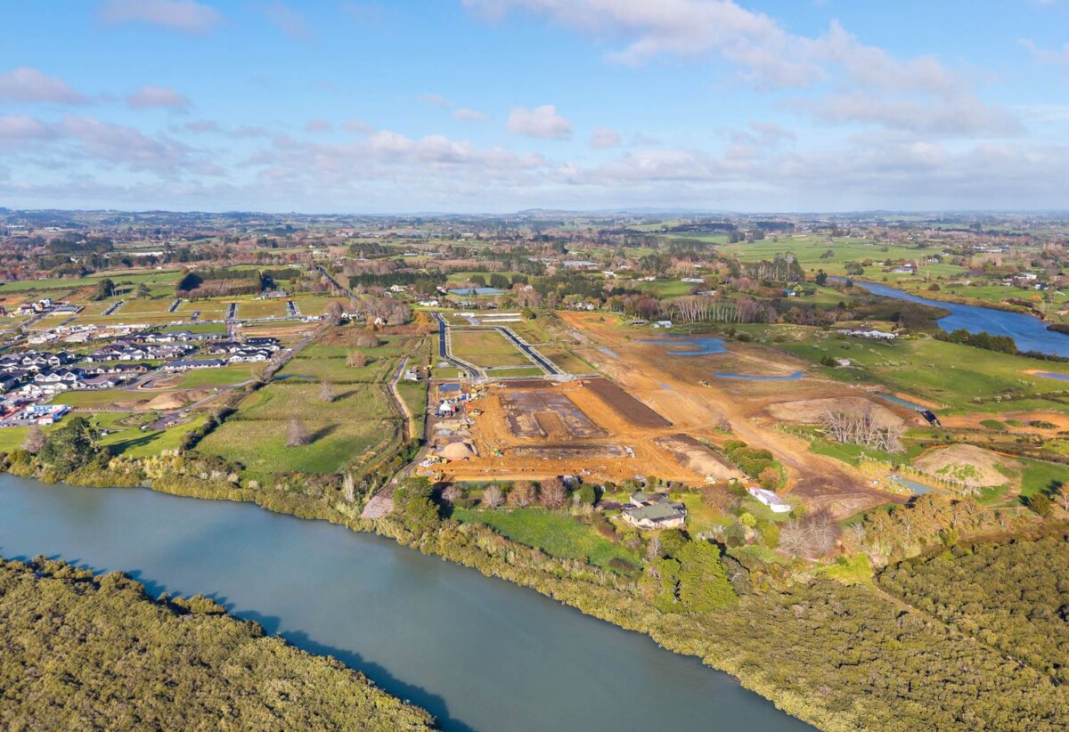 59 freehold section for sale, size from approximately 260m² to 405m², Prices from just $456,521 + GST, 389 Bremner Road, Karaka, Auckland