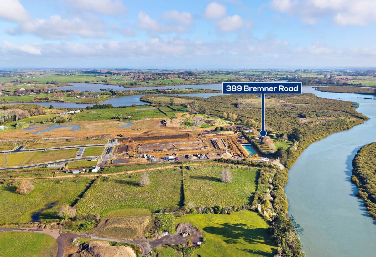 59 freehold section for sale, size from approximately 260m² to 405m², Prices from just $456,521 + GST, 389 Bremner Road, Karaka, Auckland