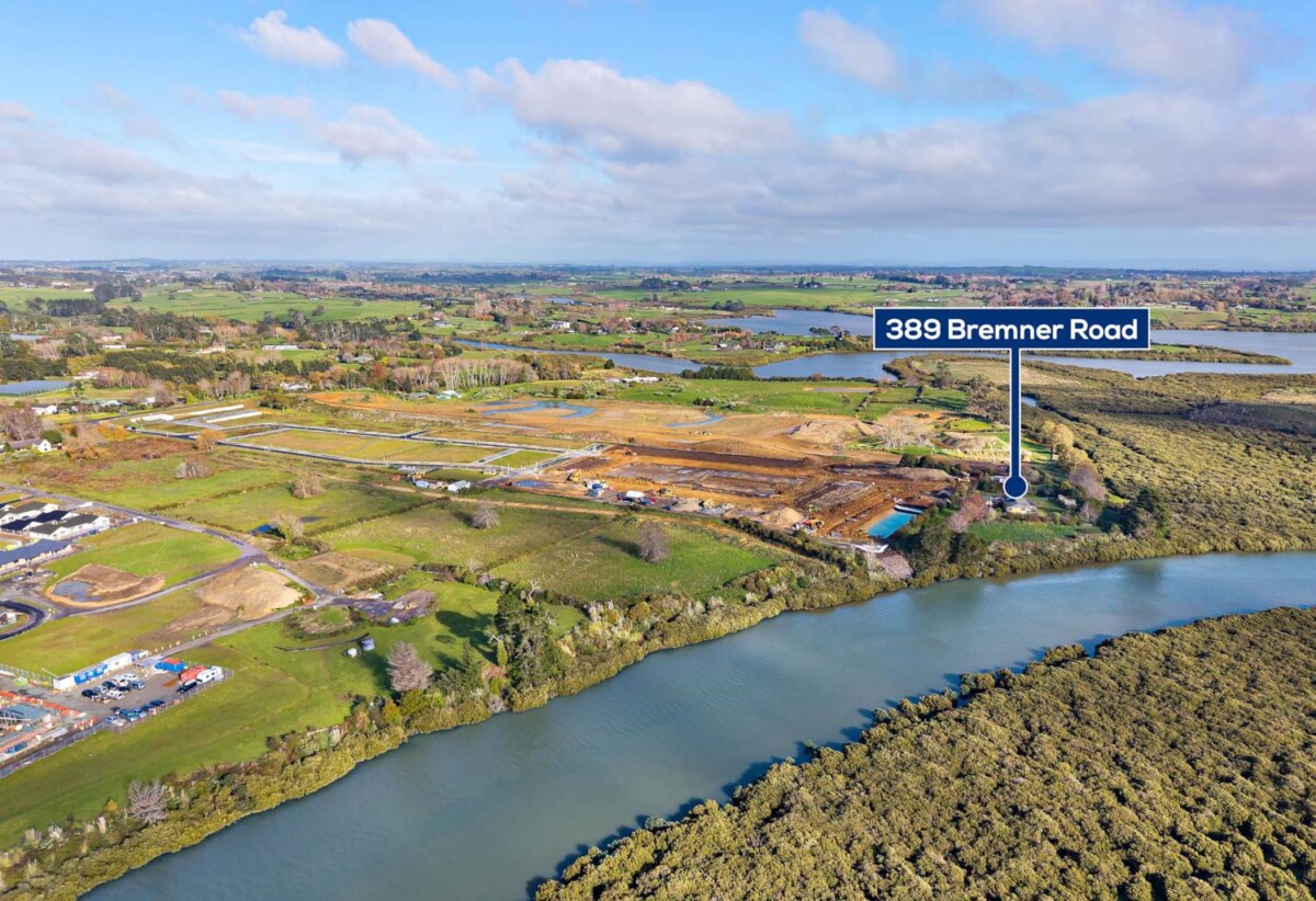 59 freehold section for sale, size from approximately 260m² to 405m², Prices from just $456,521 + GST, 389 Bremner Road, Karaka, Auckland
