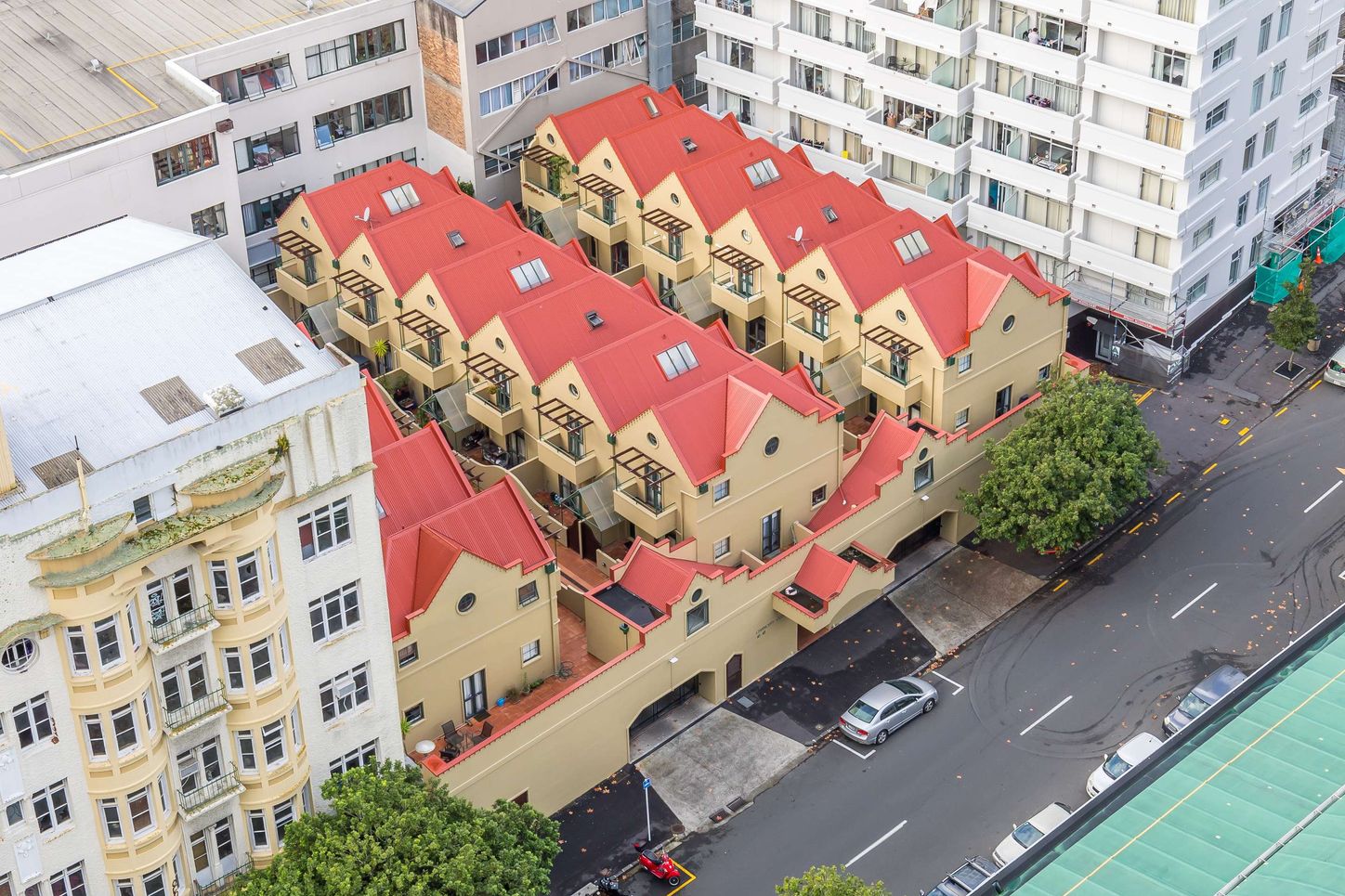 A 1,200 sqm site, 18 townhouses, 30 bedrooms, 18 bathrooms, 16-18 Eden Crescent, Auckland Central, Auckland