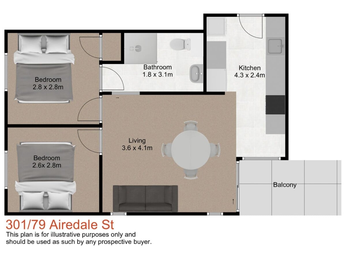 Double Grammar school zone, 48m2 Freehold 2 beds 1 bath apartment, zoned for Auckland Grammar and Auckland Girls Grammar school, 301/79 Airedale Street, City Centre, Auckland