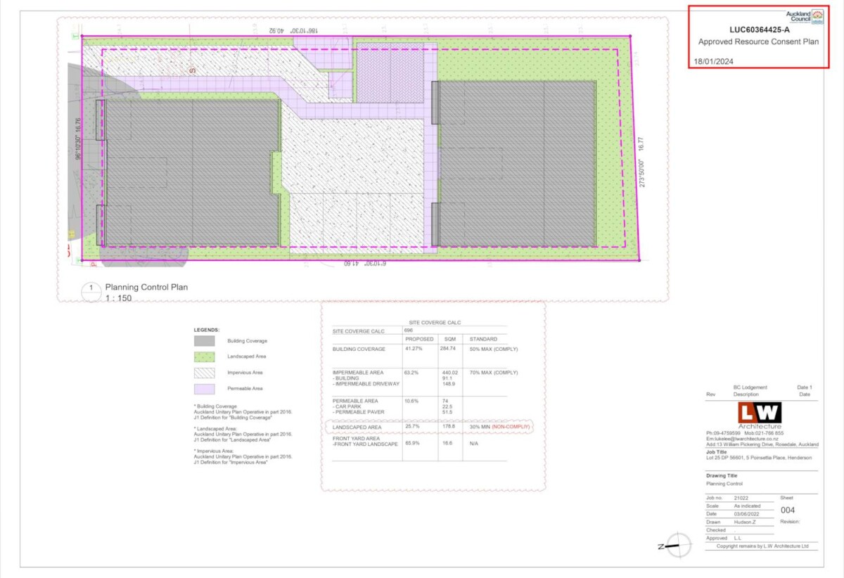 RC Approved for 12 Apartments, 5 Poinsettia Place, Henderson, Auckland