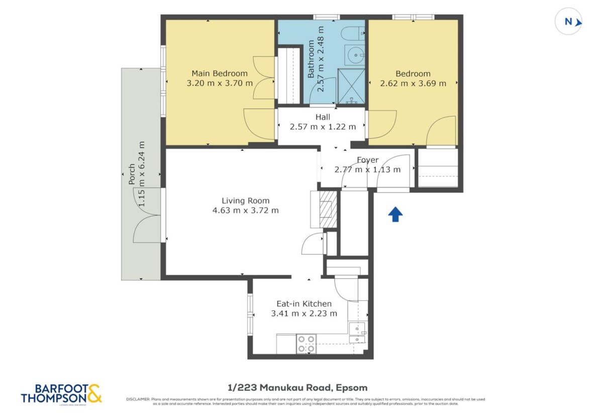 Double Grammar Zone, 2 beds 1 bath home, 0.8 km to Epsom Girls’ Grammar School, 1.7 km to Auckland Grammar, 1/223 Manukau Road, Epsom, Auckland