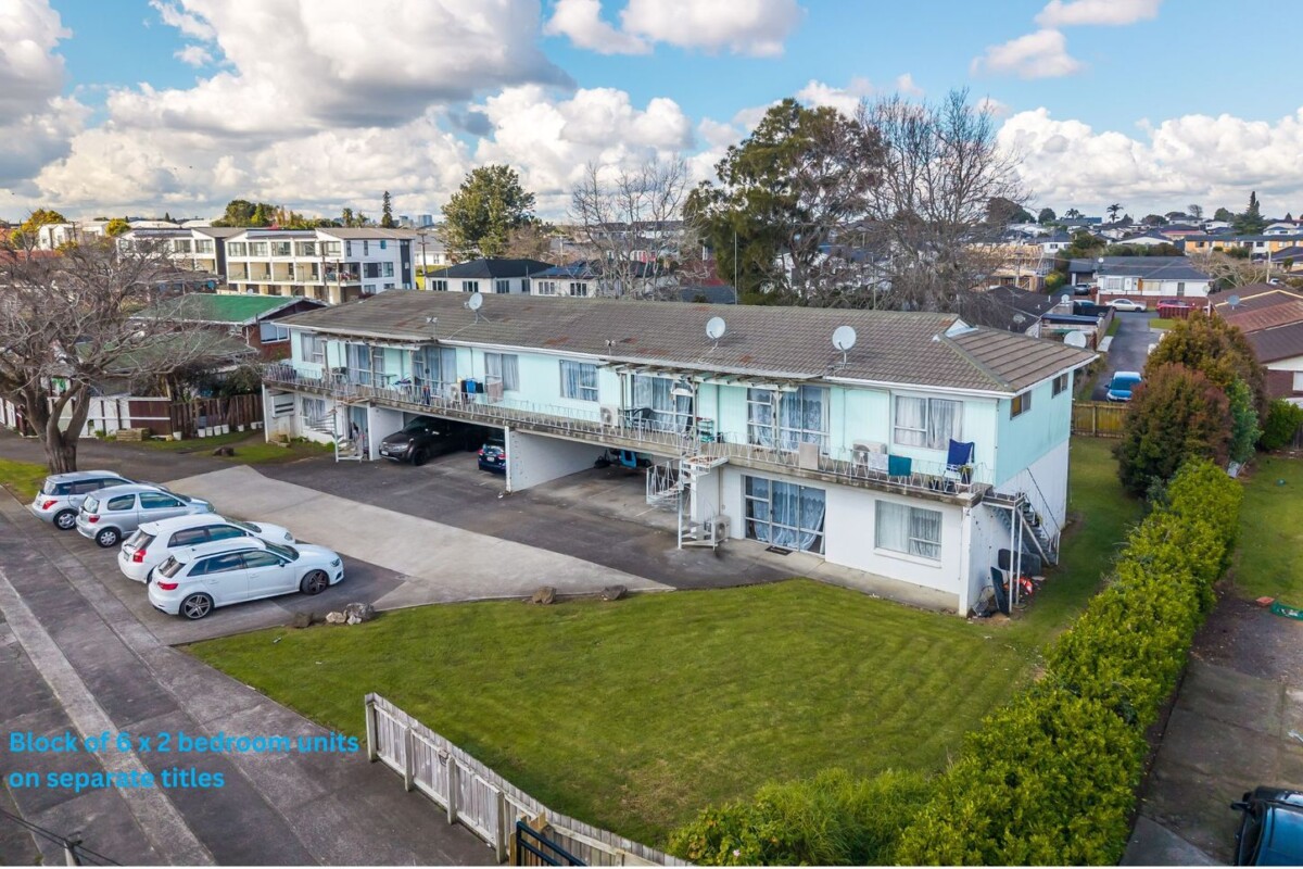A full block of 6 x 2-bedroom units, 1 to 6/57A Wallace Road, Papatoetoe, Auckland