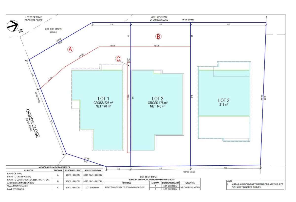 The homeowner will provide RC and EPA for 3 new houses prior to settlement, 26 Orinda Close, Botany Downs, Auckland