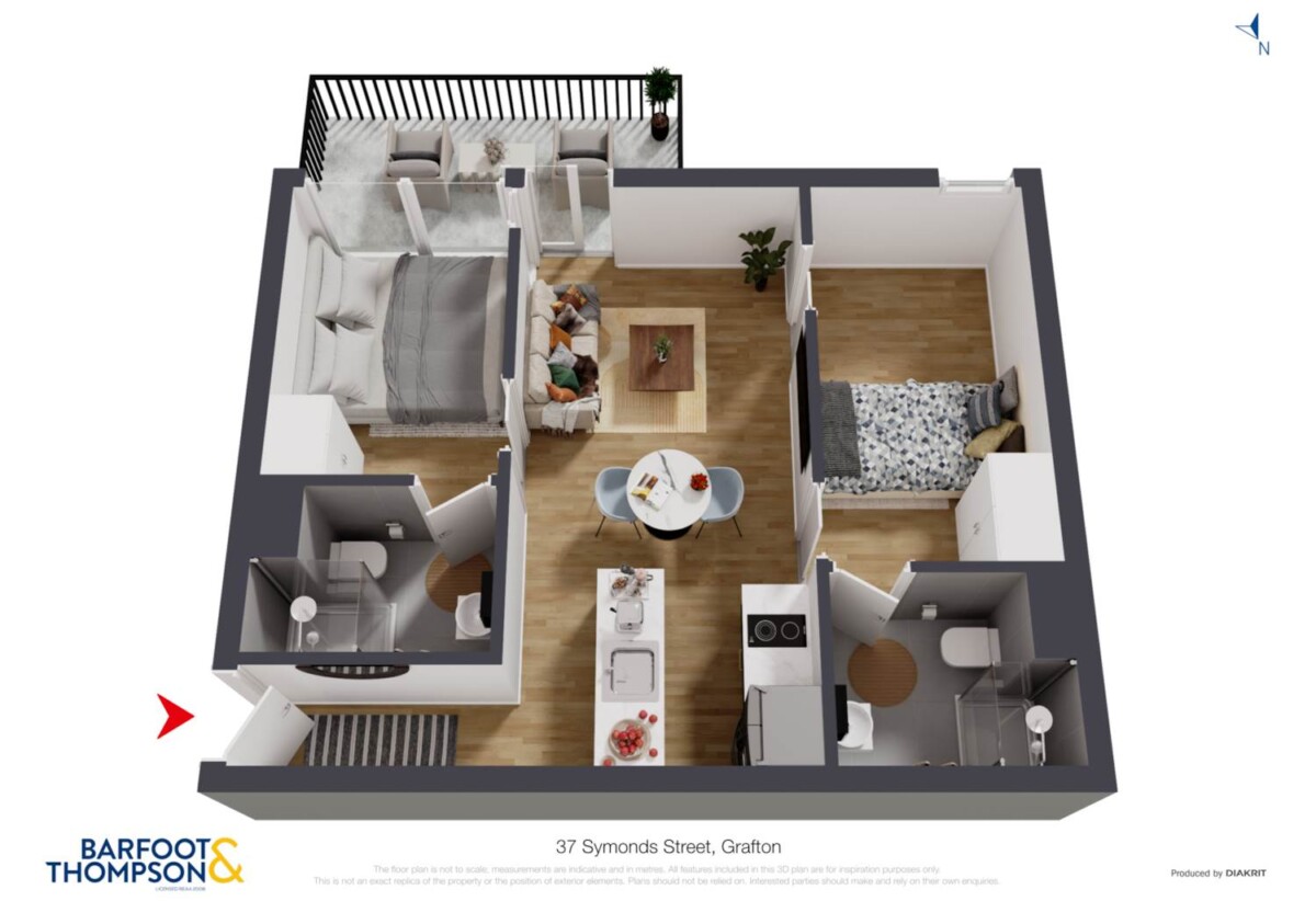 Rare Found 2 Bed 2 Bath by Uni Precinct, 505/37 Symonds Street, City Centre, Auckland