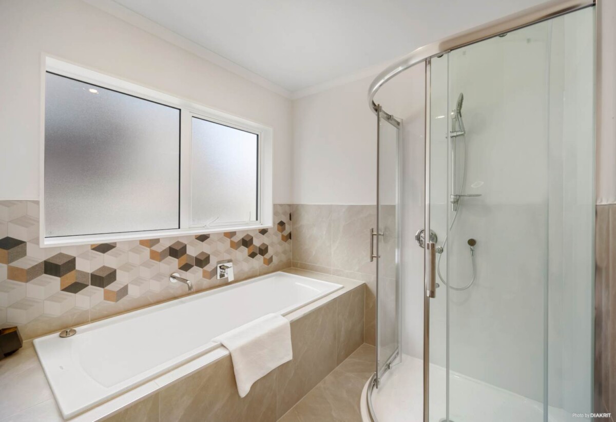 Brand new, two-level brick and tile construction, CCC and Title issued, Enjoy easy access to motorways, shopping centres, public transport, and recreational facilities, 5 Pikareka Lane, Pakuranga, Auckland