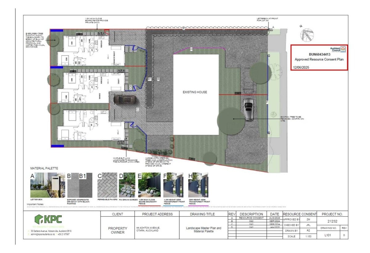 Two one-bedrooms Front Units Retained, Rear Development with RC, BC, EPA for 3 two-bedrooms houses, 44 Ashton Avenue, Otara, Auckland