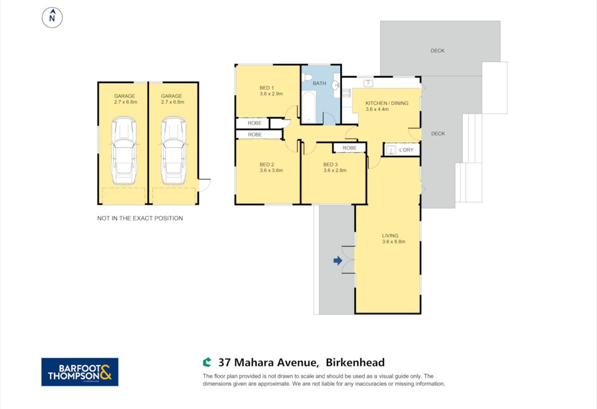 Freshly painted with new carpet throughout, just moments from the heart of Birkenhead, 3 bedrooms on 845m2 land, 37 Mahara Avenue, Birkenhead, Auckland