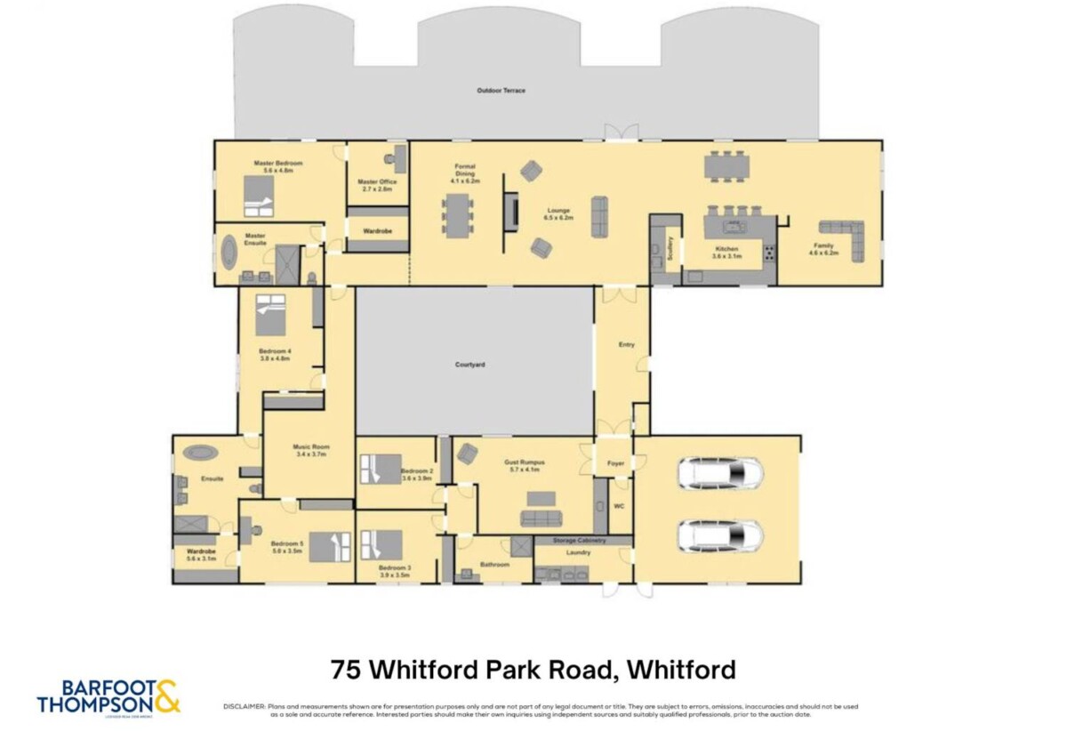 5 bedrooms lifestyle house on 4518m² section, A Sanctuary of Space, Style, and Serenity, 75 Whitford Park Road, Whitford, Auckland