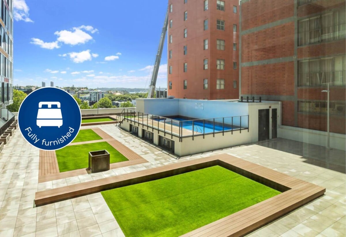 For rent, Fully Furnished, 3 beds 2 baths 1 car park apartment, available 5th December, 101/135 Hobson Street, City Centre, Auckland