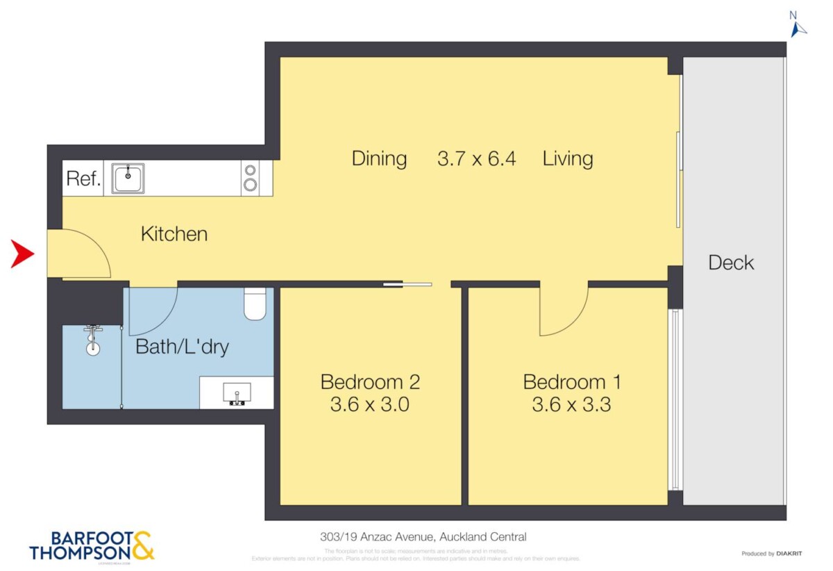 Auckland Girls’ Grammar School zone, Freehold 2 beds 1 bath apartment, 65sqm plus a super large balcony, Full furniture package is included, 2 km to Auckland Girls’ Grammar School, 303/19 Anzac Avenue, City Centre, Auckland