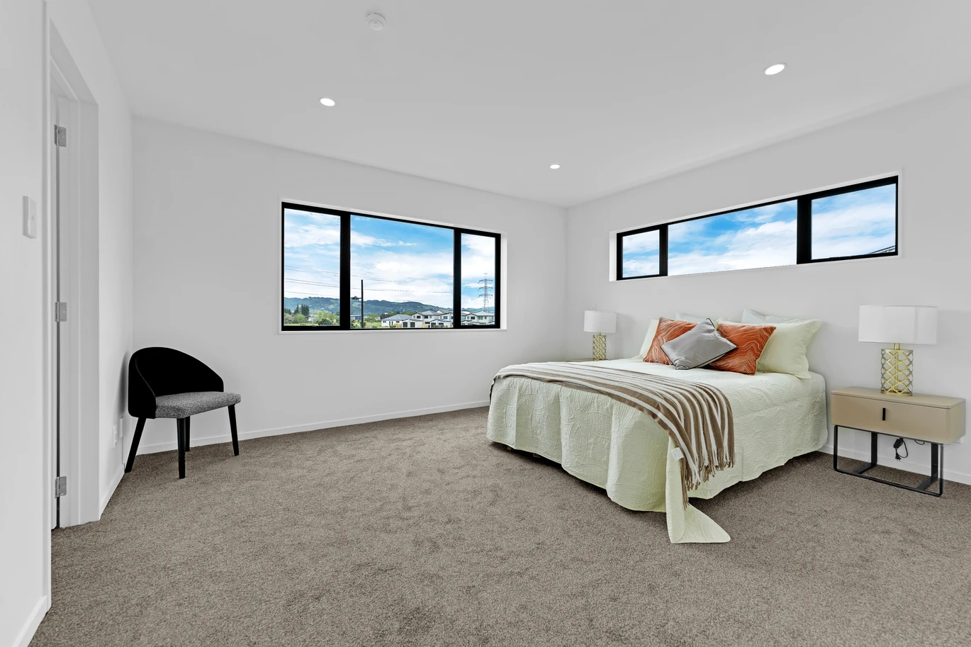 Brick-and-tile 5 beds house with Reserve Views, equipped with a music system, 22 Ahunga Road, Karaka, Auckland