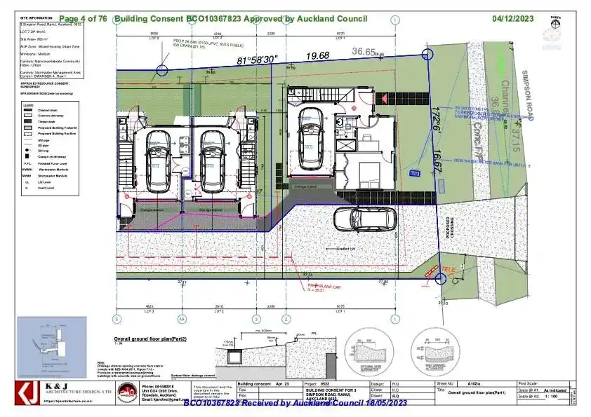 3 bedrooms house on 868m2 land, with RC, BC for 8 3-bedrooms townhouses, ready to build once the EPA extension is issued, 3 Simpson Road, Ranui, Auckland