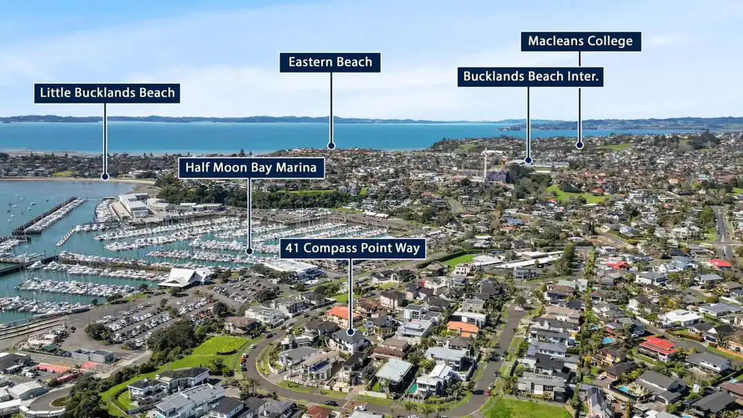 Macleans Zone, Sea views, 7 beds house on 575m2 section, with Self-Contained Granny Flat, 41 Compass Point Way, Half Moon Bay, Auckland