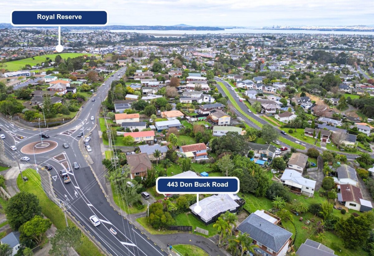 Overseas Vendor – Must Sell, All Offers Invited, 3 beds house on 890m² section, close to Westgate Mall, live , do-up or develop, 443 Don Buck Road, Massey, Auckland