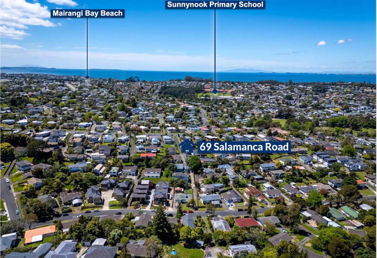 Double Westlake schools zone, 3 beds house on 606m² section, 69 Salamanca Road, Sunnynook, Auckland