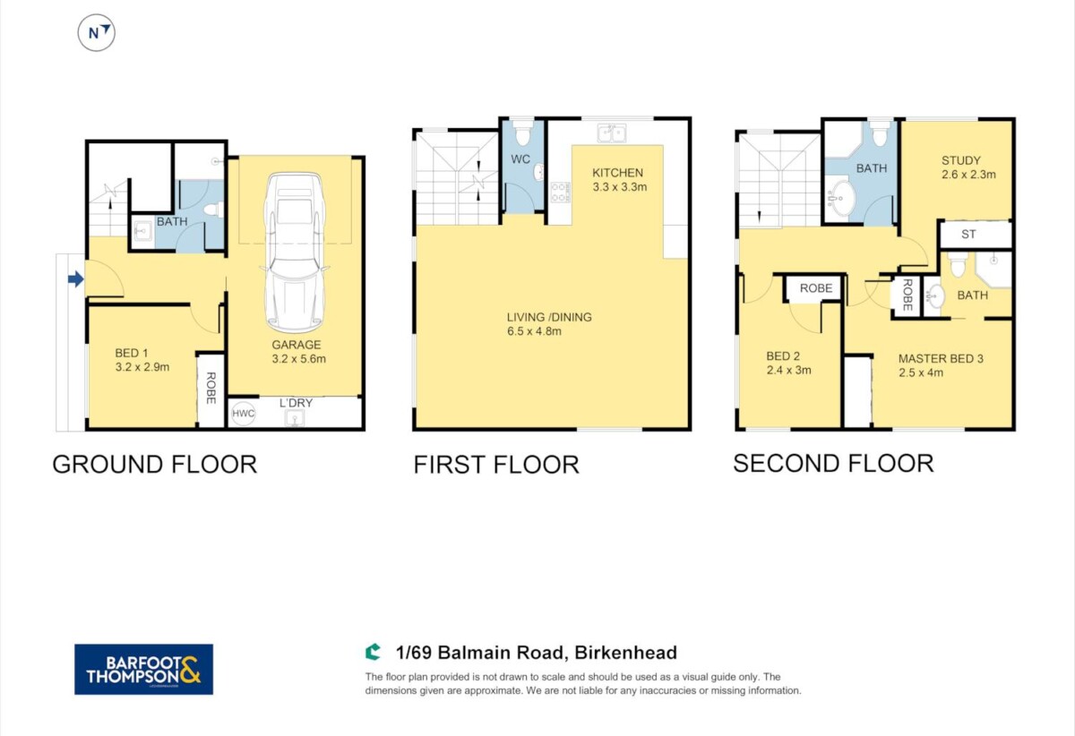 Ready to Sell – Bring Your Offer Today, brandnew freehold 3 beds + study, 3.5 baths home, 1, 2 & 3/69 Balmain Road, Birkenhead, Auckland