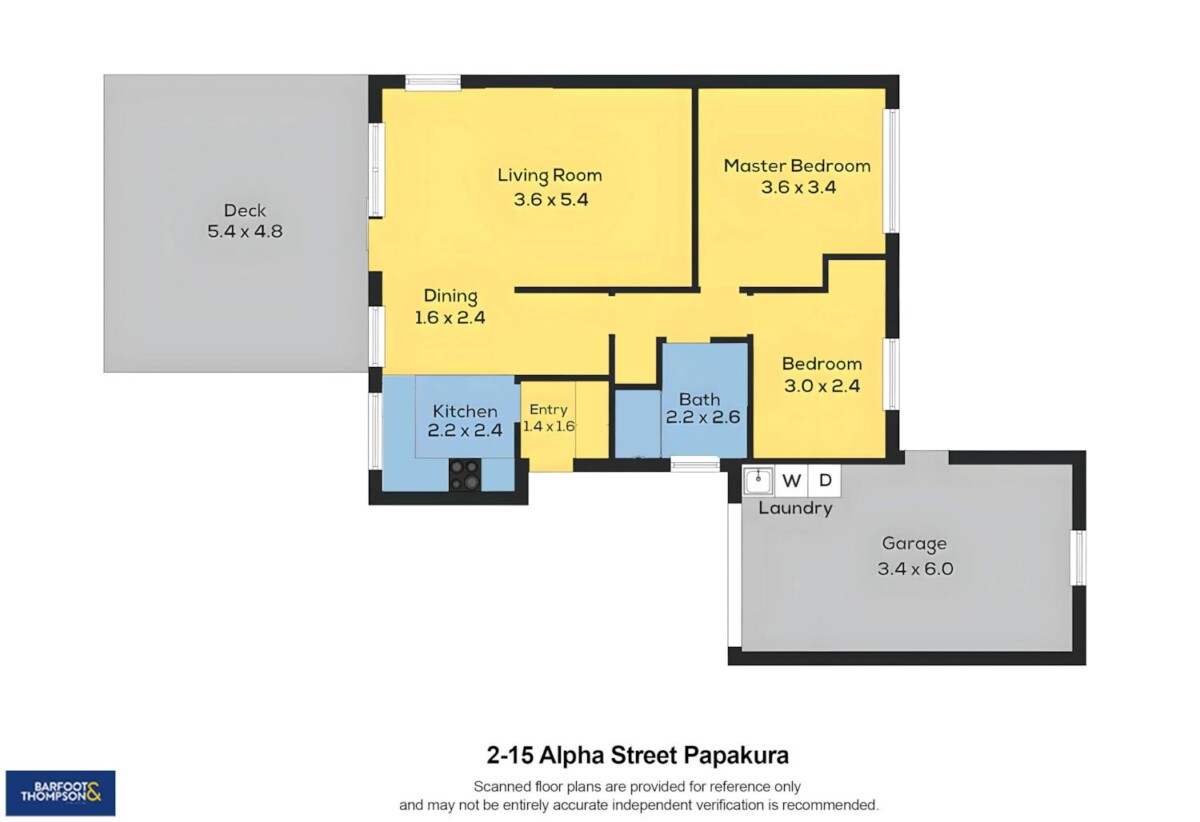 2 beds house, Private backyard, Moments away from schools, parks, eateries, supermarket, 2/15 Alpha Street, Papakura, Auckland