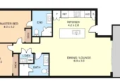 For rent, 2 bed 1 bath apartment, Available from 19th of Jan-26, 19/11 Carlos Drive, Flat Bush, Auckland