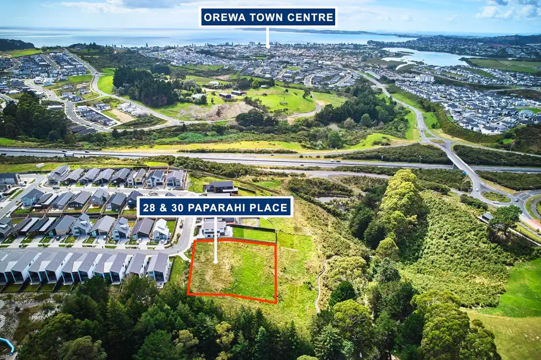 2267m2 section with 2 titles, RC approved for 14 new homes, 28 & 30 Paparahi Place, Orewa, Auckland