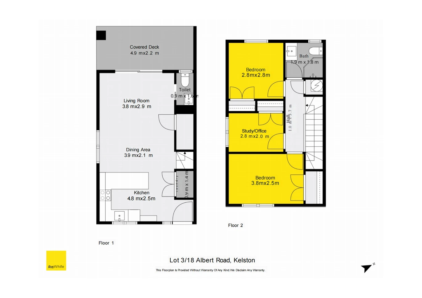 Brandnew, Smart Layout Parkside 2 beds + study home, moments from shopping centres, 3/18 Albert Road, Kelston, Auckland