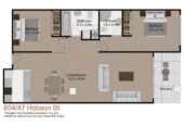 Freehold 92m² 2 beds 2 baths apartment, 604/47 Hobson Street, Auckland Central, Auckland