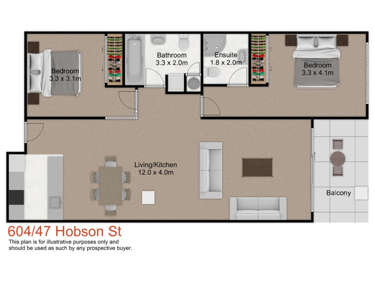 Freehold 92m² 2 beds 2 baths apartment, 604/47 Hobson Street, Auckland Central, Auckland