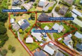 3x properties are being sold together, total land 4515m2 in MHU Zone, with RC for 32 new townhouses +1 existing house remaining on a 900m2 section, 9,11,17 Matipo Road, Te Atatu Peninsula, Auckland