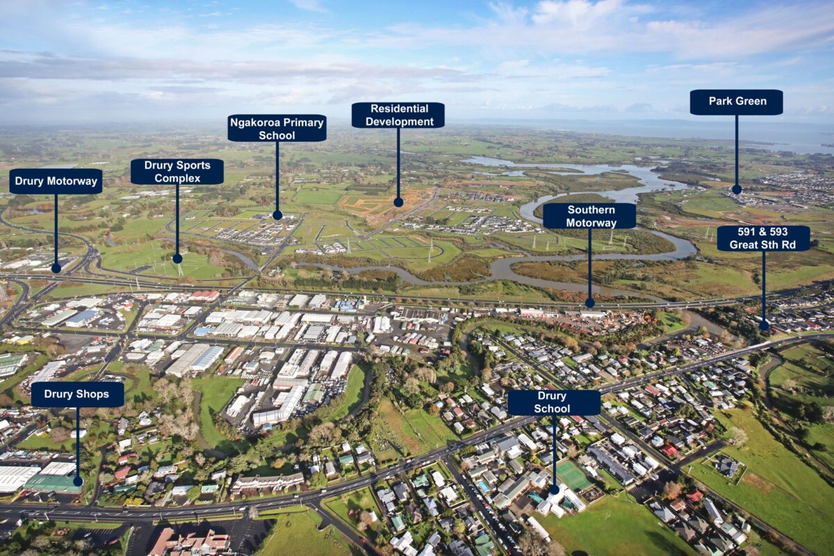 4 beds + 3 beds houses on 1858m2 section, with RC for 10 new homes, Enquiries Over $2,000,000, 591 & 593 Great South Road, Papakura, Auckland
